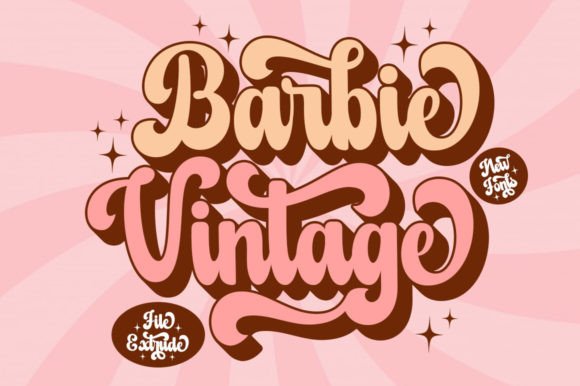 Barbie Vintage Extrude: A Timeless Display Font for Digital Design