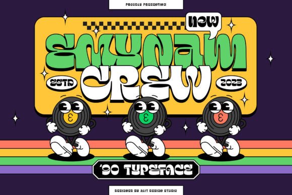 Emynam Crew: A Funky Retro Font for Campaign Creativity