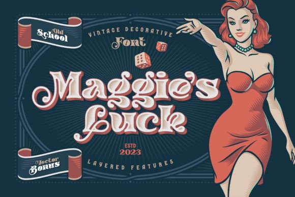 Maggie s Luck: A Vintage Bold Font for Branding Projects